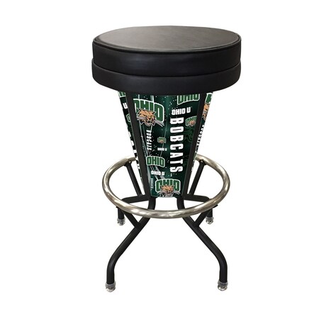 Holland Bar Stool Co Lighted Ohio University 30" Swivel Bar Stool L500030UnivOHBlkVinyl